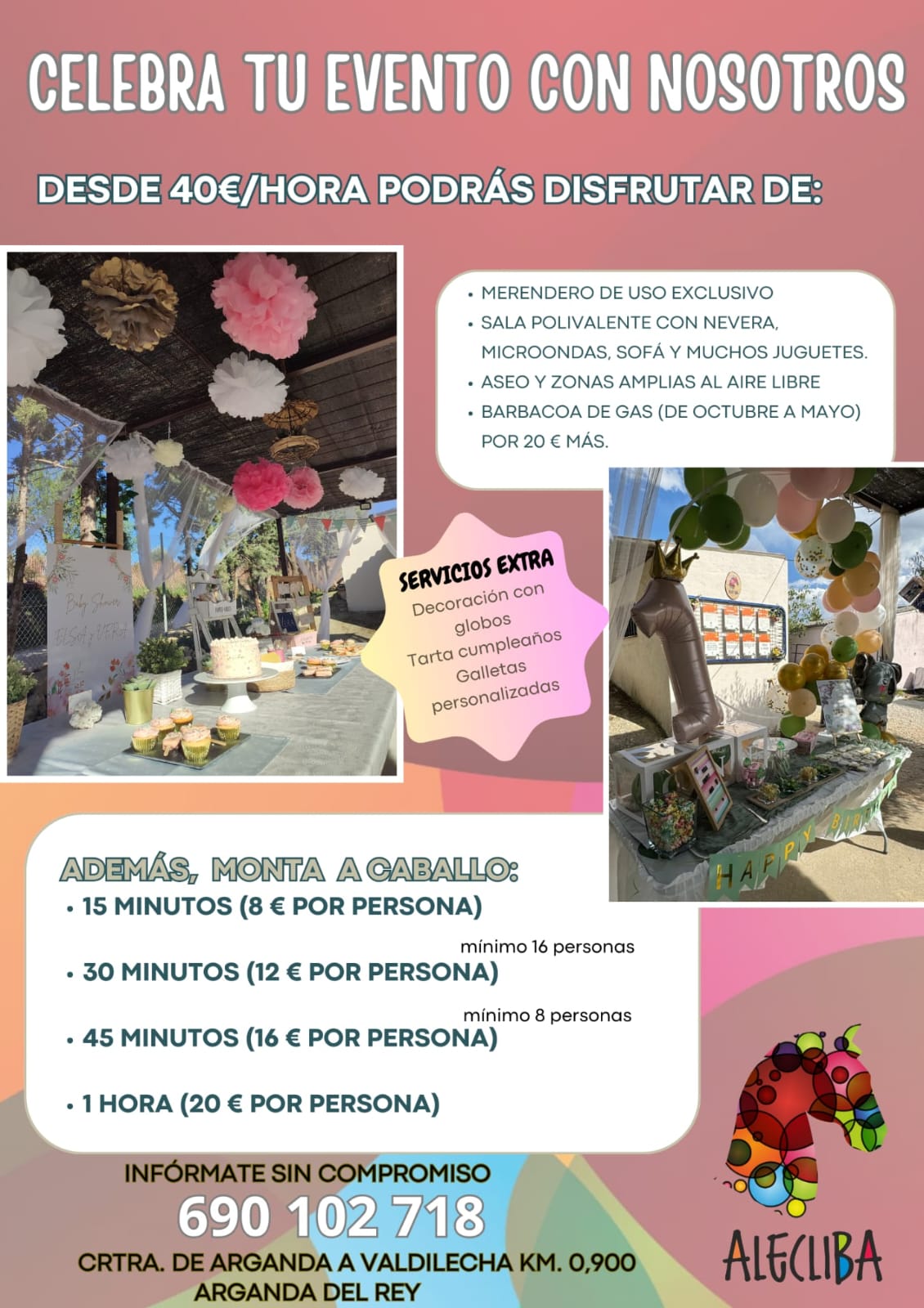 Eventos ecuestres y actividades especiales en Alecliba